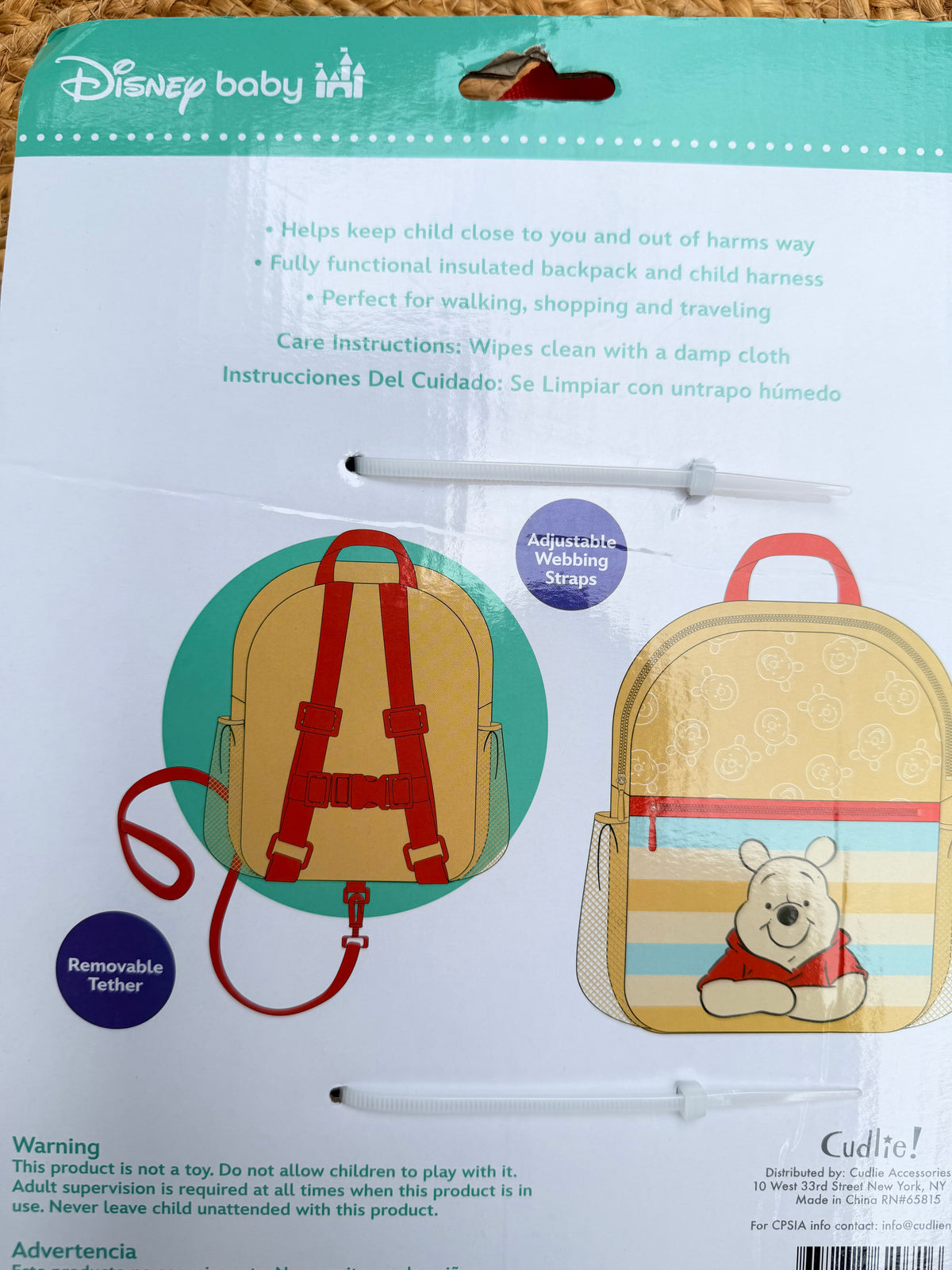 🧸🎒 Mochila infantil Winnie the Pooh con arnés