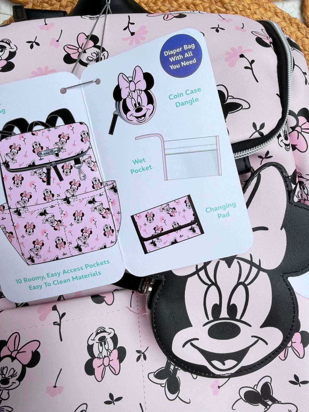 Mochila Pañalera Disney Baby Minnie Mouse – 10 bolsillos