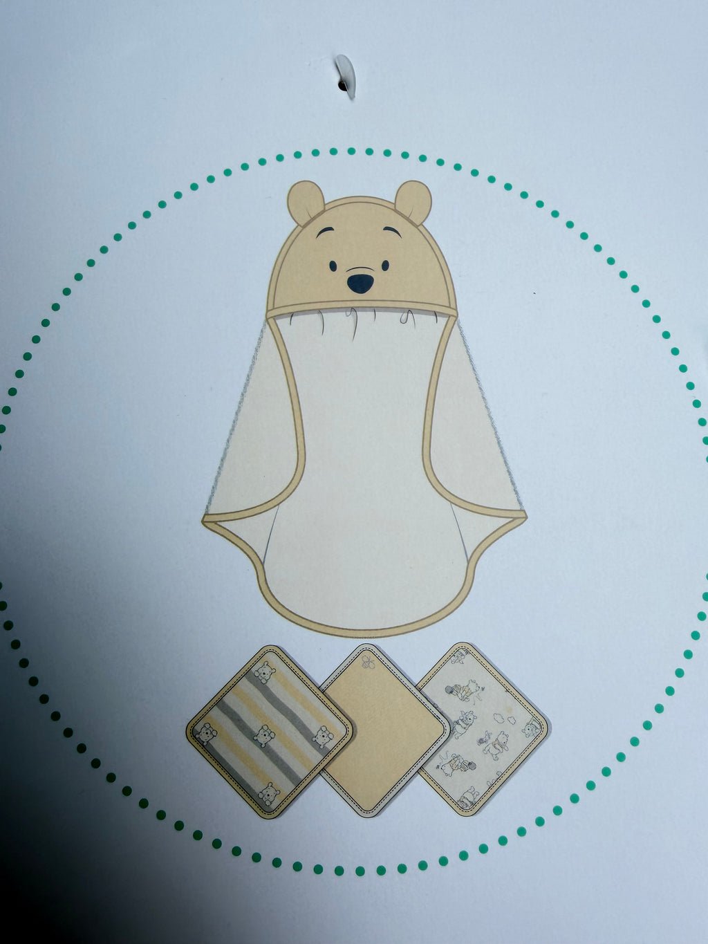 Toalla con capucha + pañitos Disney Baby Winnie Pooh