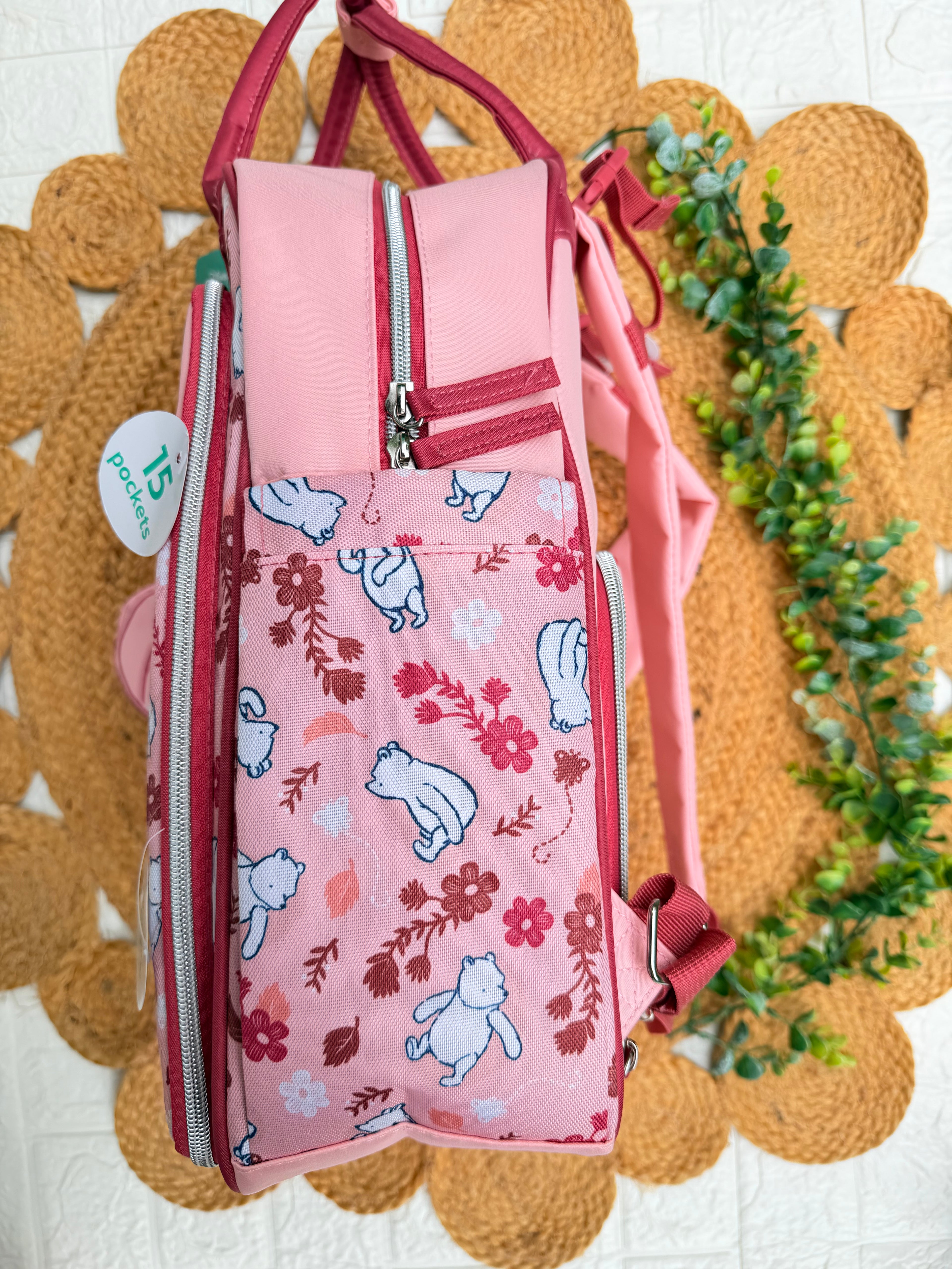 Pañalera Disney Winnie Pooh Rosada